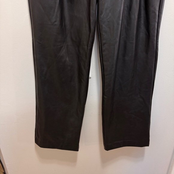 Calvin Klein Faux Leather Pants Black Size 4 - Picture 4 of 11